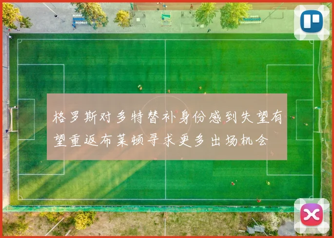 格罗斯对多特替补身份感到失望有望重返布莱顿寻求更多出场机会